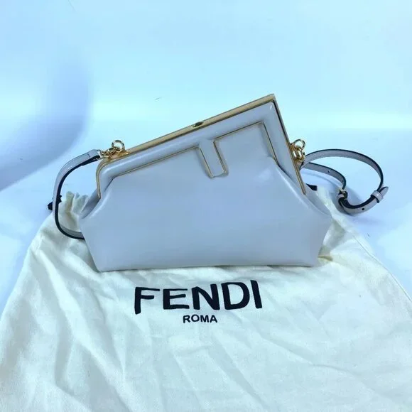 FENDI 8BP129 Crossbody Pochette first small 2WAY Shoulder Bag Clutch bag Crossbody Bags